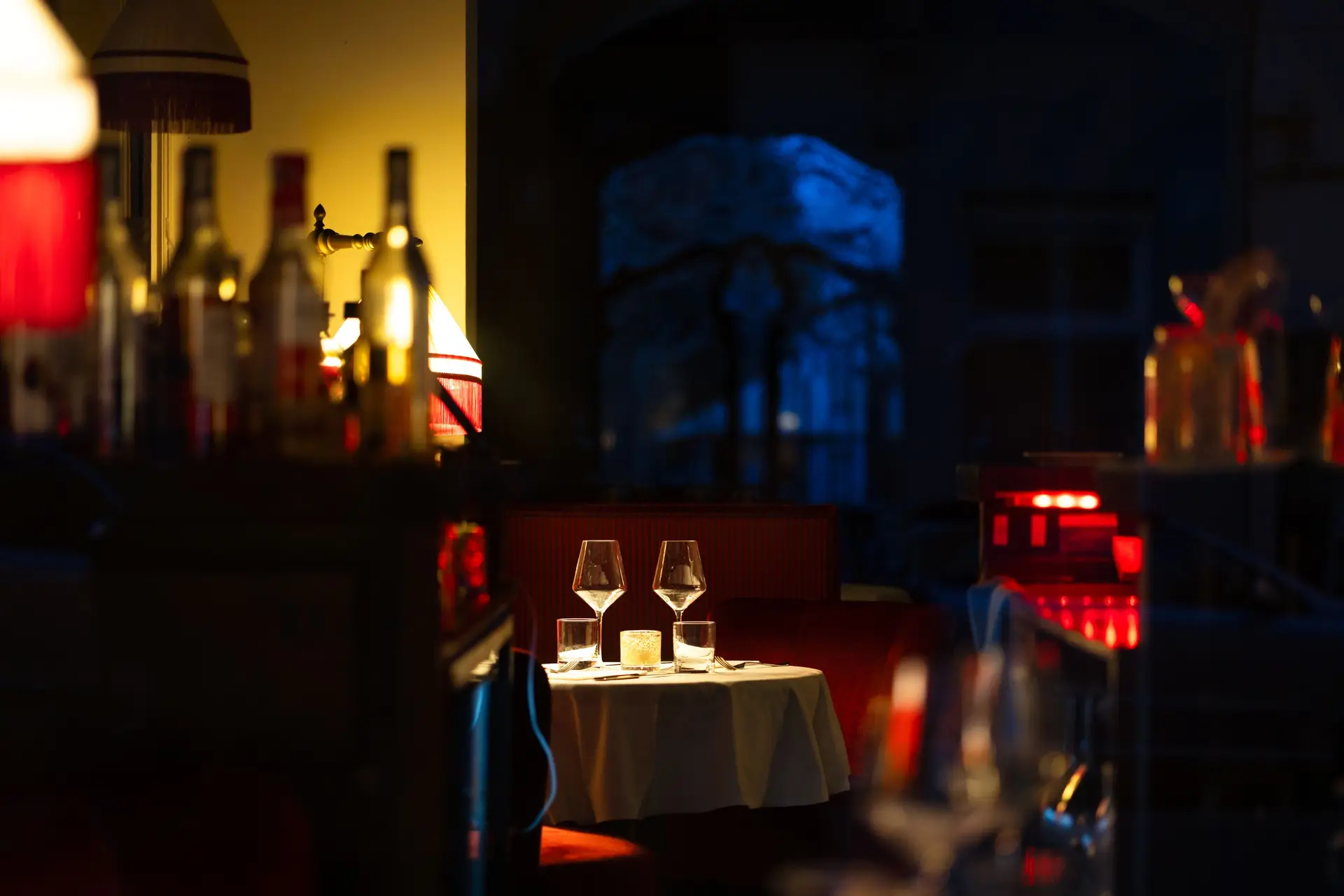 Evening venue lighting