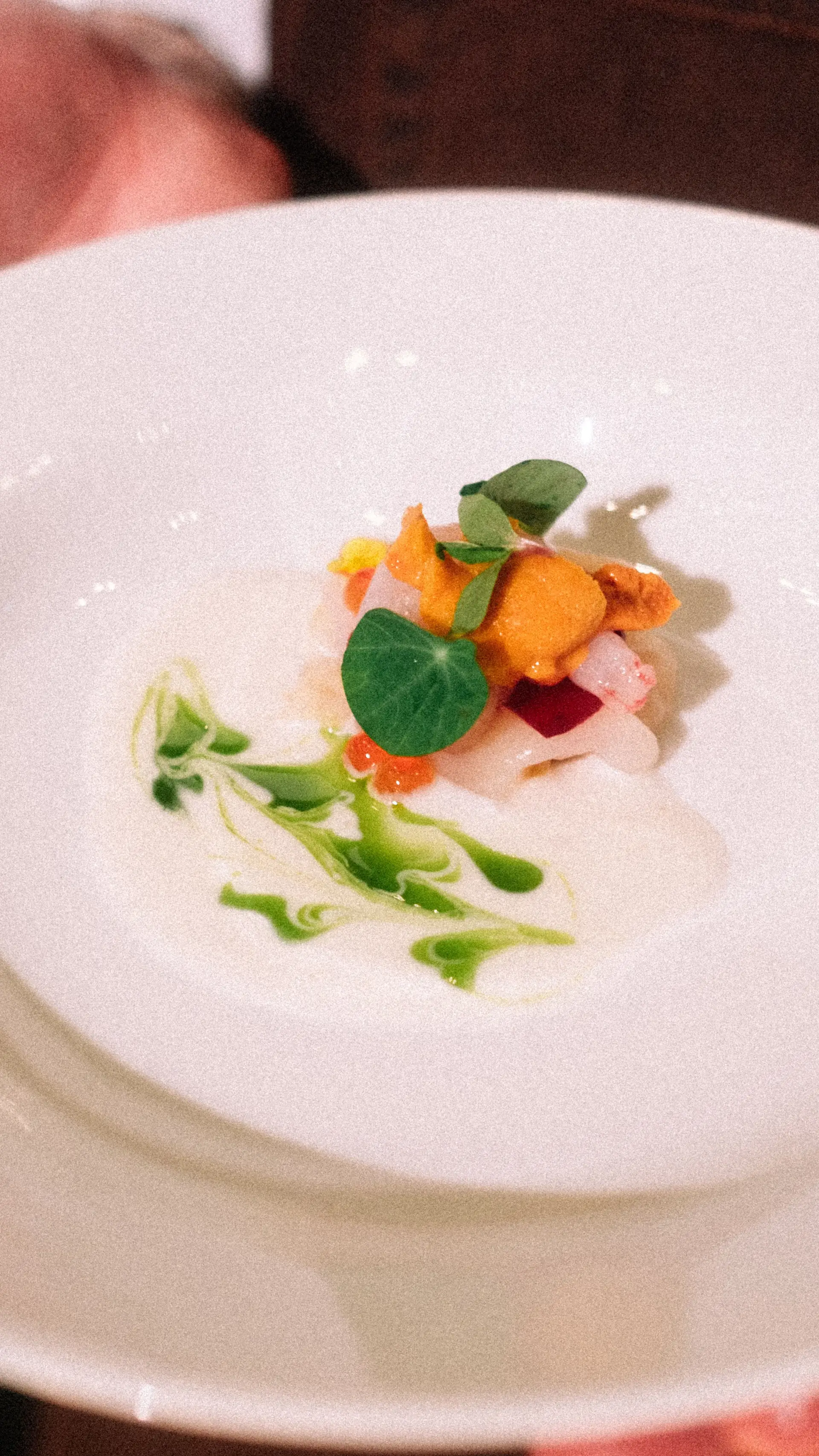 Artistic culinary dish
