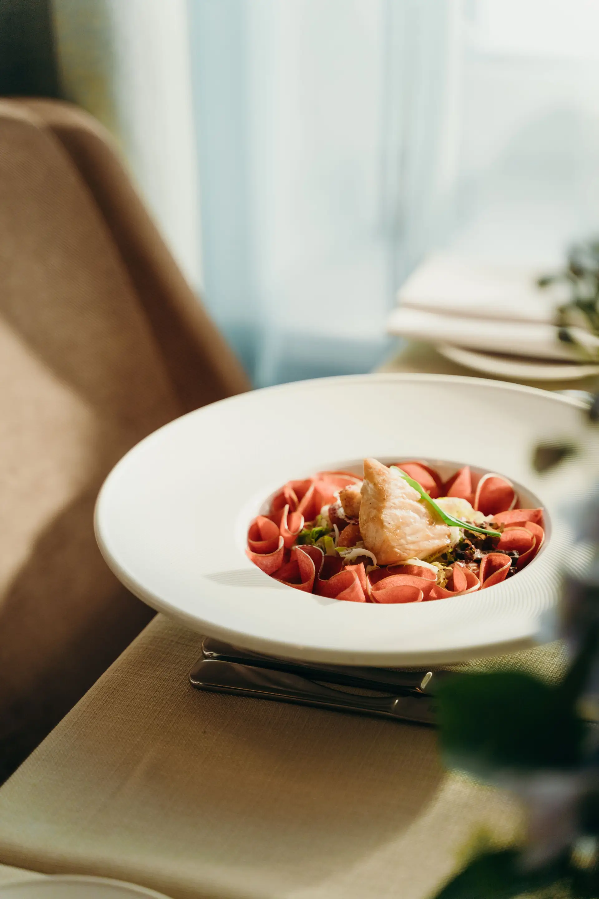 Fine dining presentation