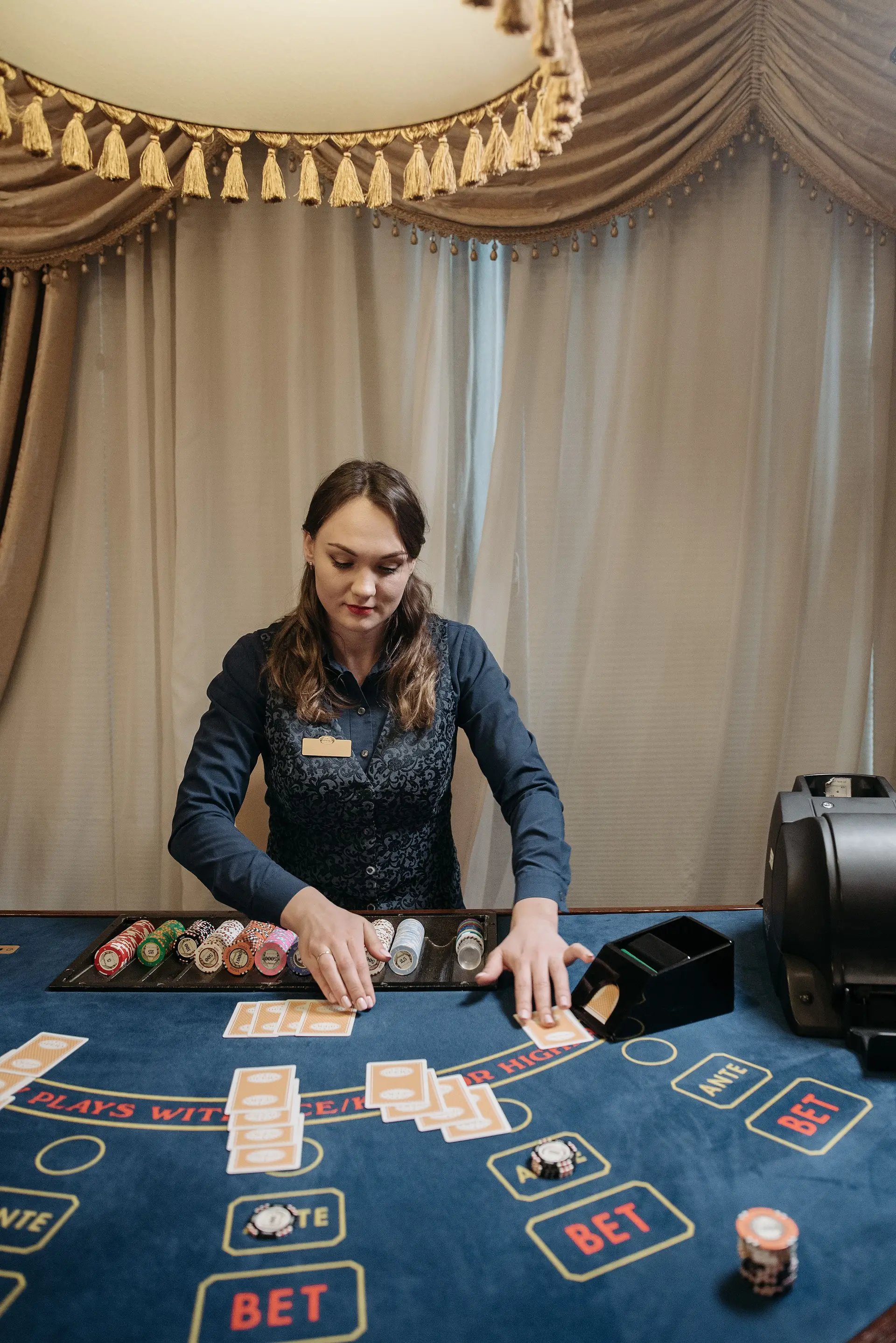 Premium card tables and dealer service
